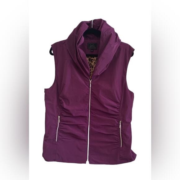 Ubu women’s M purple zip front wide collar purple vest - Picture 1 of 6